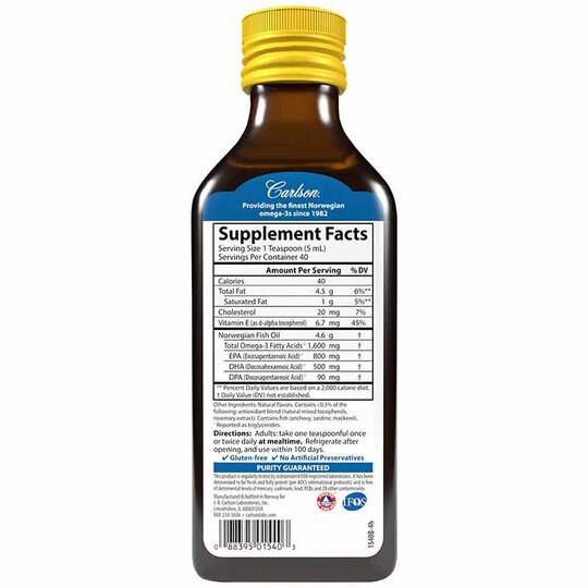 The Very Finest Fish Oil Liquid 1600 Mg Omega-3s, CL